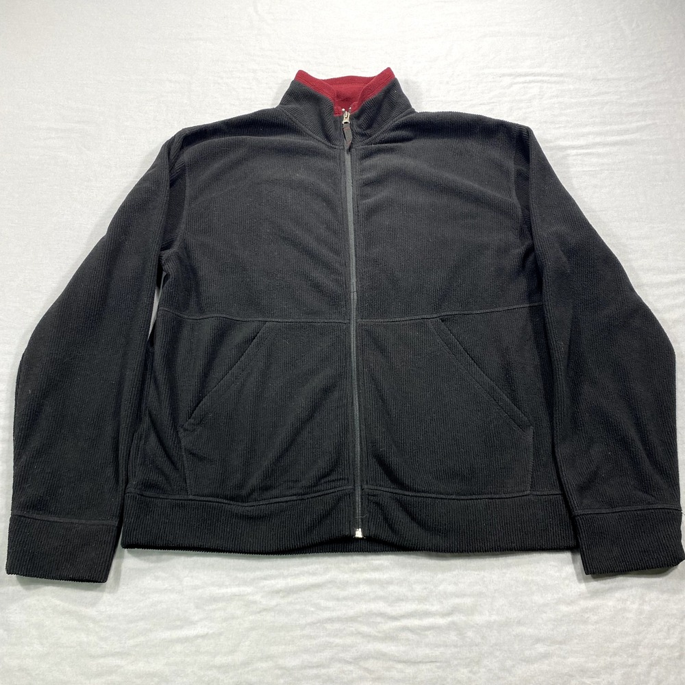 Fossa Fleece Jacket Mens Small Black Sweatshirt‎ Full Zip Outdoor Casual Adult